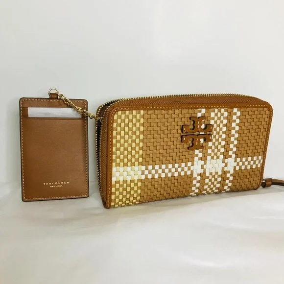 Brand new with tags tory burch thea web woven Continental Wallet - Picture 5 of 9